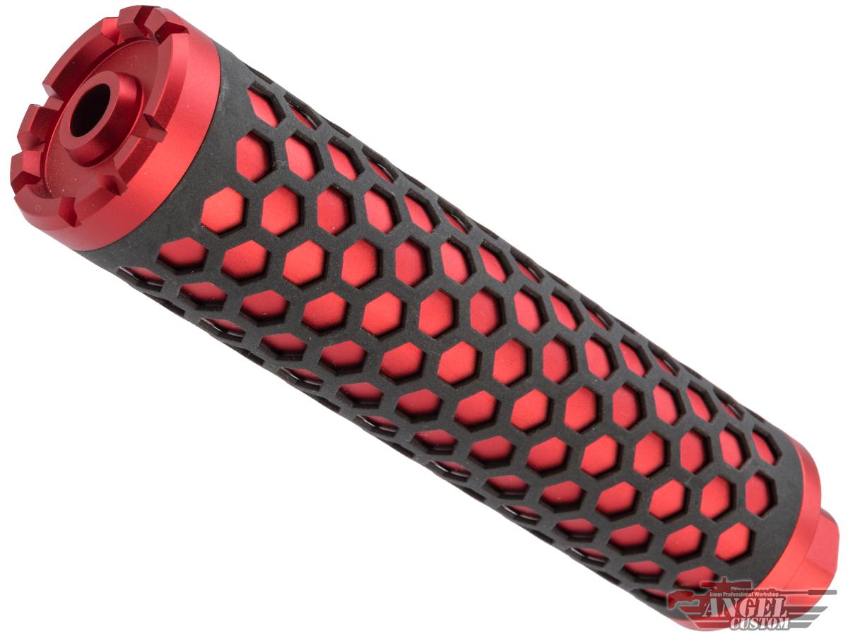 Angel Custom HIVE Airsoft Suppressor Barrel Extension (160 mm / 14 mm Neg. /  Rojo )